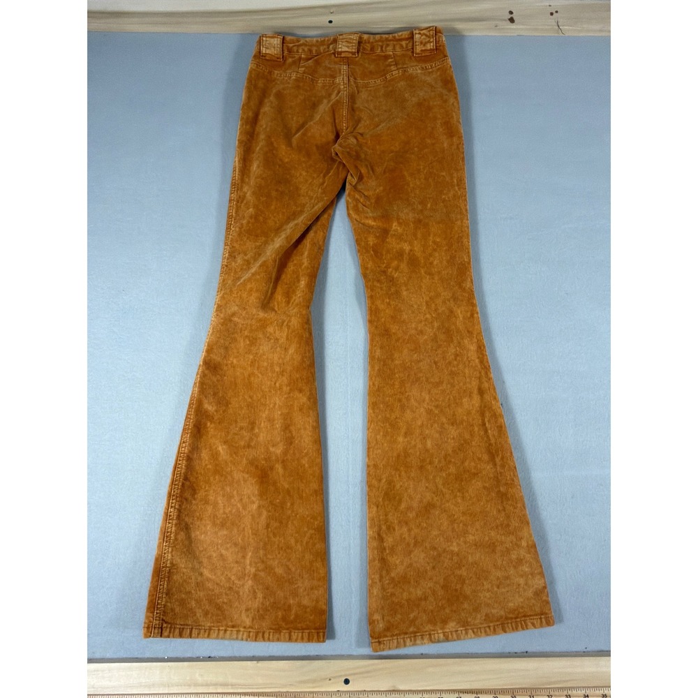 We The Free People Corduroy Flare Pants Brown Boho Bell Bottoms 25 OB1041909 - Picture 9 of 12
